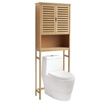 bamboo bathroom shelf unit